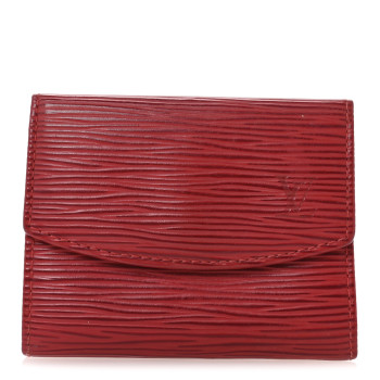 LOUIS VUITTON Epi Porte-Monnaie Simple Coin Purse Red