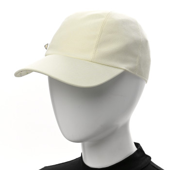 HERMES Cotton Davis Pois Medor Cap 58 Ecru