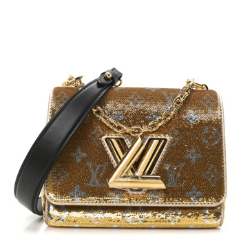 LOUIS VUITTON Monogram Sequins Twist PM Gold Silver