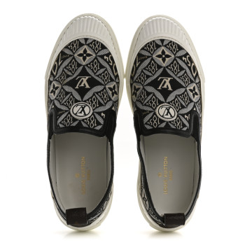 LOUIS VUITTON Jacquard Since 1854 Playtime Slip On Sneakers 37 Black LOUIS VUITTON Jacquard Since 1854 Playtime Slip On Sneakers 37 Black