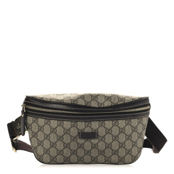 GUCCI GG Supreme Monogram Belt Bag Dark Brown