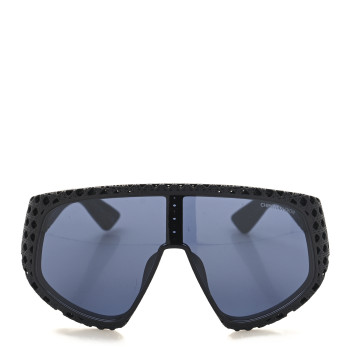 CHRISTIAN DIOR Acetate Nylon Cannage Mask Dior3D M1U Sunglasses Black