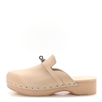 HERMES Calfskin Carlotta Mules 40 Hetre