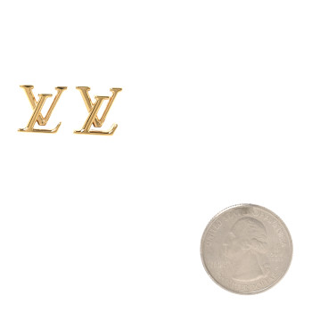 LOUIS VUITTON Metal LV Iconic Earrings Gold