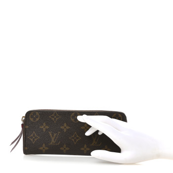 LOUIS VUITTON Monogram Clemence Wallet Fuchsia