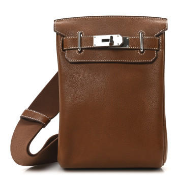 HERMES Natural Barenia Faubourg Hac A Dos PM Backpack Fauve