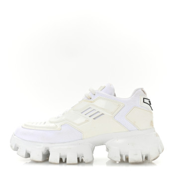 PRADA Rubber Technical Knit Fabric Cloudbust Thunder Sneakers 39 White