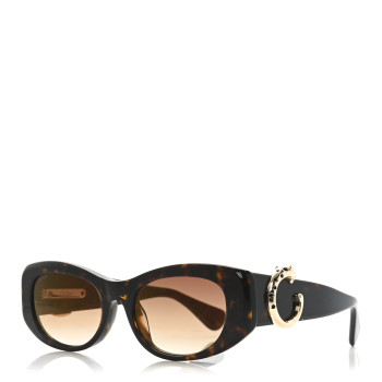 CARTIER Acetate Panthere C-Logo Sunglasses CT0472S Tortoise