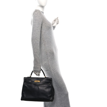 HERMES Evergrain Kelly Retourne 32 Black
