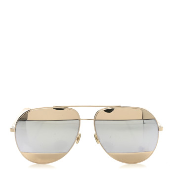 CHRISTIAN DIOR Split 1 Aviator Sunglasses Gold
