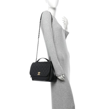 CHANEL Caviar Quilted Large Business Affinity Flap Black