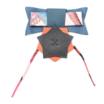 HERMES Silk Petit H Star Rosette Multicolor