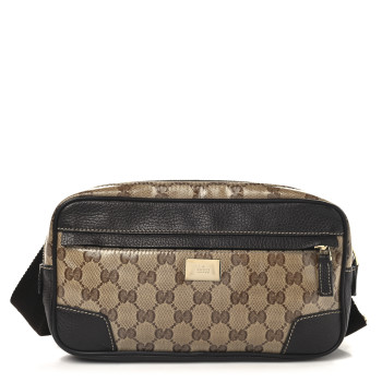 GUCCI Crystal Monogram Belt Bag Brown