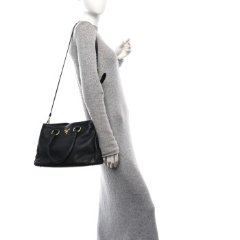 PRADA Vitello Daino Tote Black