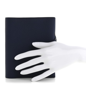 HERMES Togo Ulysse PM Notebook Cover Bleu de Prusse