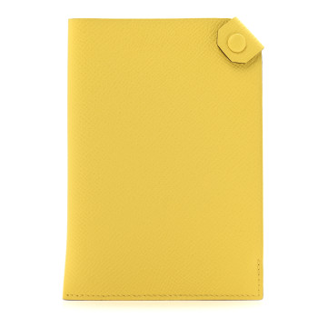 HERMES Epsom Tarmac PM Passport Holder Jaune De Naples