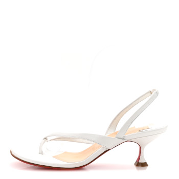 CHRISTIAN LOUBOUTIN Kid Taralita 55 Thong Sandals 36.5 White