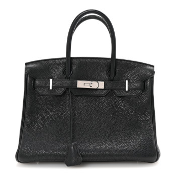HERMES Taurillon Clemence Birkin 30 Black