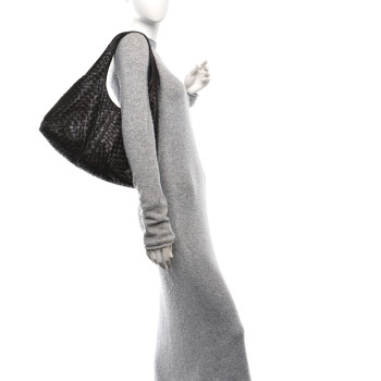 BOTTEGA VENETA Nappa Intrecciato Ball Hobo Ebano