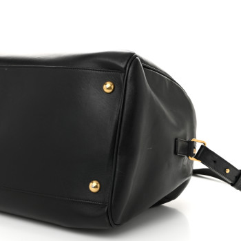 SAINT LAURENT Calfskin Classic Duffle 12 Black