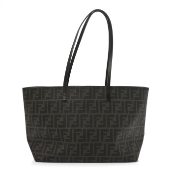 FENDI Zucca Spalmati Small Roll Tote Tobacco Viola
