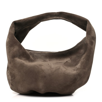 KHAITE Suede Calfskin Medium Olivia Hobo Toffee