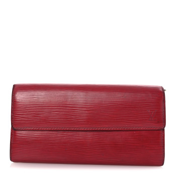 LOUIS VUITTON Epi Sarah Wallet Castillan Red