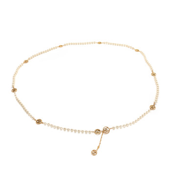 CHANEL Pearl CC Belt Gold