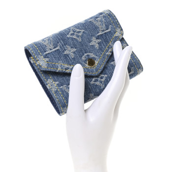 LOUIS VUITTON Denim Monogram Jacquard Victorine Wallet