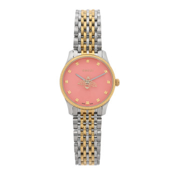 GUCCI Stainless Steel 29mm G-Timeless Bee Quartz Watch Pink