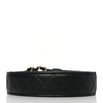 CHANEL Calfskin Quilted CC Chain Belt 75 30 Black