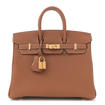 HERMES Togo Birkin 25 Gold