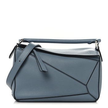 LOEWE Calfskin Small Puzzle Bag Stone Blue