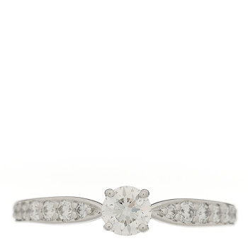 TIFFANY Platinum Diamond .20ct Round Brilliant Harmony Engagement Ring 45 3.5