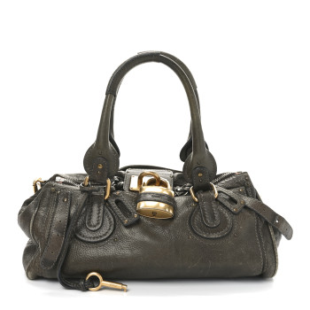CHLOE Calfskin Medium Paddington Satchel Chocolate