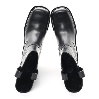 LOUIS VUITTON Calfskin Monogram Downtown Ankle Boots 39 Black