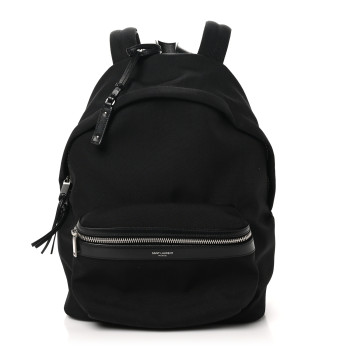 SAINT LAURENT Canvas City Backpack Black