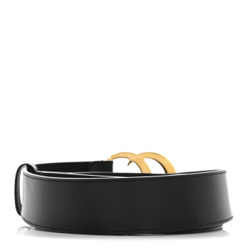 GUCCI Textured Calfskin Double G 40mm Belt 100 40 Black