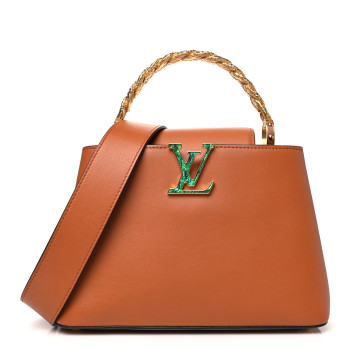 LOUIS VUITTON Calfskin Bolsa Capucines BB Caramel