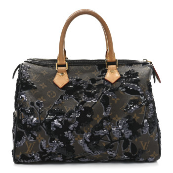 LOUIS VUITTON Monogram Fleur De Jais Sequins Speedy 30