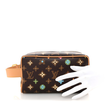 LOUIS VUITTON Monogram Craggy Locket Dopp Kit Chocolate