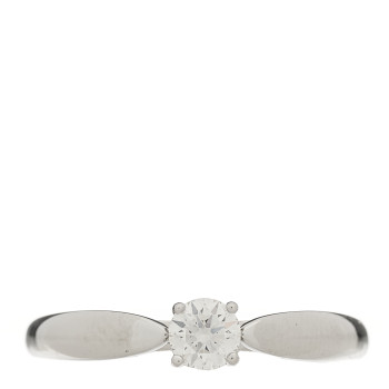 TIFFANY Platinum Diamond .24ct Harmony Solitaire Engagement Ring 53 6.5