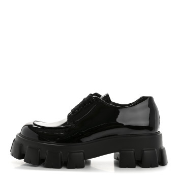 PRADA Monolith 55mm Derby Loafers 8 Black