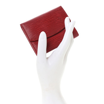 LOUIS VUITTON Epi Porte-Monnaie Simple Coin Purse Red