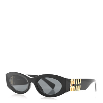 MIU MIU Acetate Oval Glimpse Sunglasses SMU11W Black
