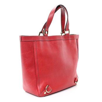 GUCCI Calfskin Small Abbey Tote Red