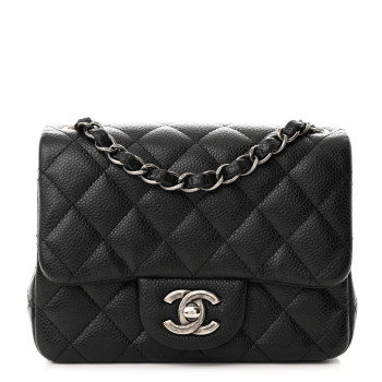 CHANEL Caviar Quilted Mini Square Flap Black