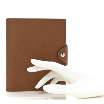 HERMES Togo Ulysse PM Notebook Cover  Gold