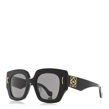 LOEWE Acetate Anagram Square Screen Sunglasses LW40129U Black