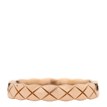 CHANEL 18K Beige Gold Mini Coco Crush Ring 50 5.25